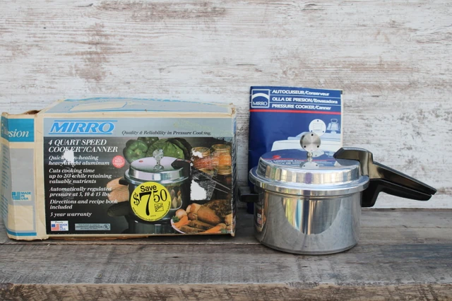 Speed Cooker Canner — silver aluminum with black handles