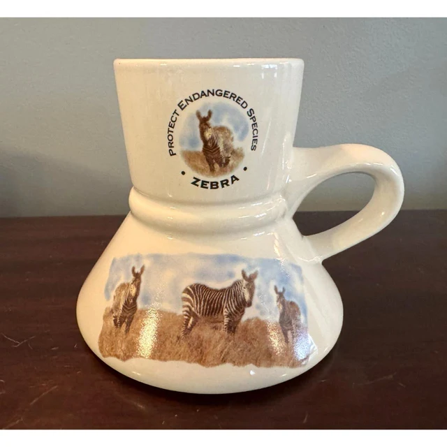 Protect Endangered Species — Zebra broad-base mug
