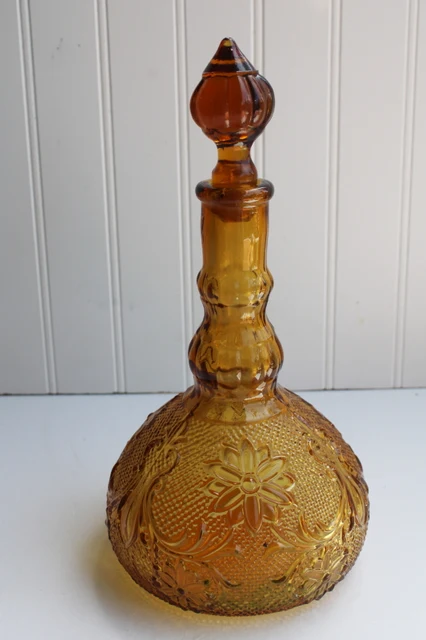 Sandwich amber decanter with stopper