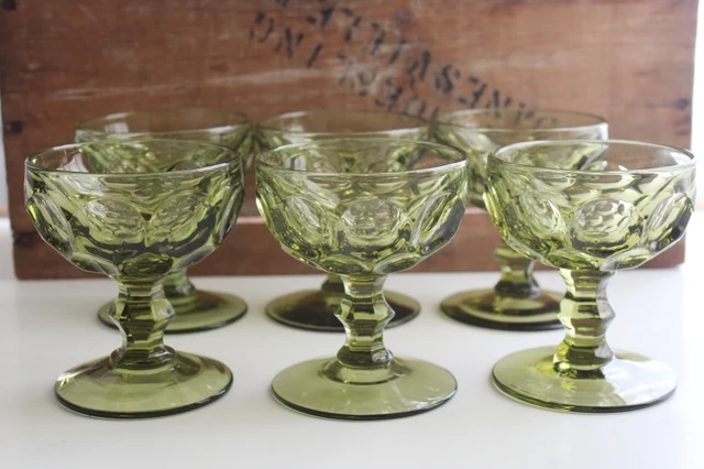 Provincial avocado-green champagne coupe
