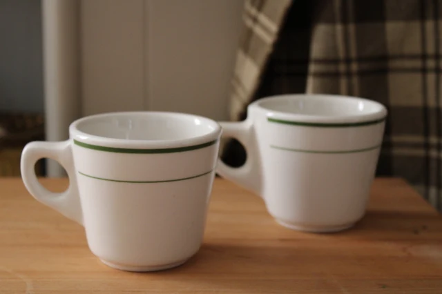 Green double-band diner cup